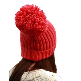 Warm Knit Bonbon Knit Hat, One Size Fits Most - red