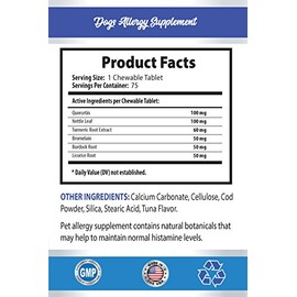 PET SUPPLEMENTS PET SUPPLEMENTS Immune System Booster for Dogs - Natural Dog Allergy Relief - Supports Healthy Immune System - CHEWABLE - Dogs Allergy Pills - 3 Bottle (225 Chews)