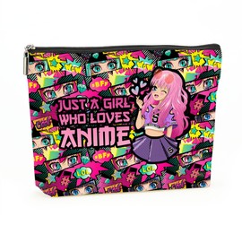Anime Merch Anime Gifts Funny Kawaii Makeup Bag Anime Lovers Cosmetic Bag, Anime Stuff Anime Bag for Women Girls Anime Fans Daughter Friend Christmas Birthday Graduation Gifts Toiletry Bag Accessories