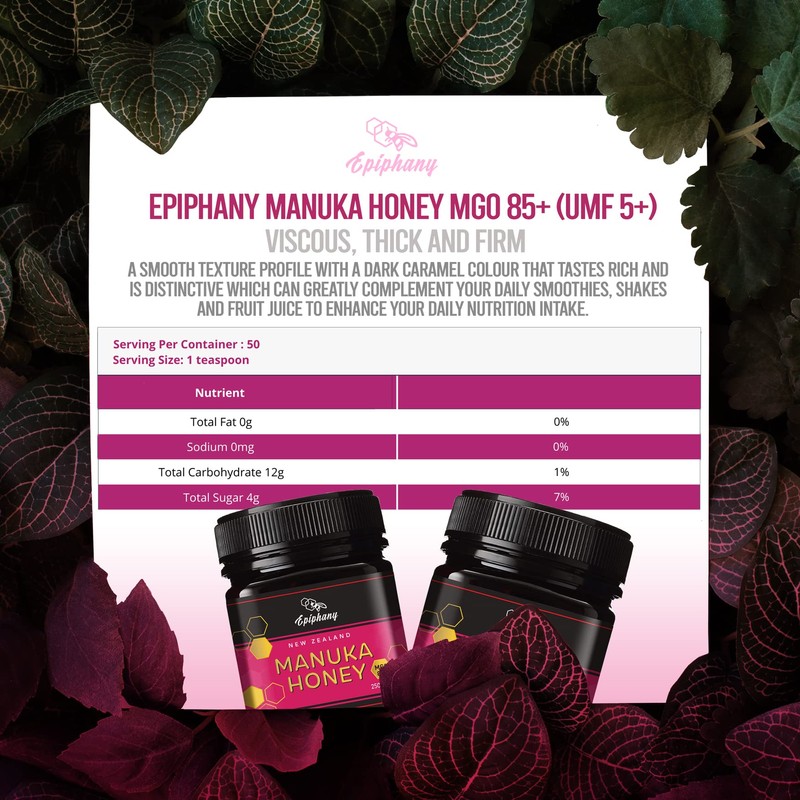 Manuka Honey by Epiphany MGO 85+ (UMF 5+) Imported From