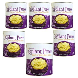 Roasted Eggplant Puree 6 Pound 2.8oz, Pack of 6 - Gourmet212 Mediterenean Delicacies