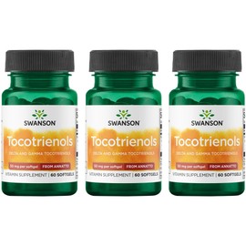 Swanson Deltagold Tocotrienols-Annatto Tocotrienols -Vitamin E Tocotrienols 99% Tocopherol Free (60 Softgels, 50mg Each) (3 Pack)