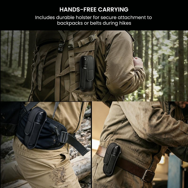 sofirn SC33 Tactical Flashlight with Holster, 5200LM Super Bright USB-C