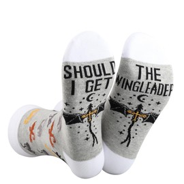 WZMPA Fourth Wing Socks Fourth Wing Inspired Gift Should I Get The Wingleader Dragon Socks Dragon Ridder Merch (UK, Alpha, One Size, 1, Should I Get U)