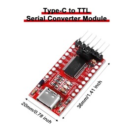 AYWHP FT232RL USB TTL USB-C to TTL Serial Converter Adapter Module for 3.3V and 5V Compatible with Arduino Pack of 5