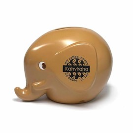 Fantti Elephant Piggy Bank with Key Nordic Finnish Fashion Interior Decoration Figurine Elephant Bank Caférate Black Logo S
