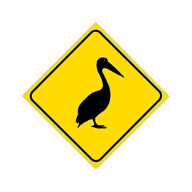 Metal Sign Bird Crossing Xing Caution Beware of Bird Crossing Zone Diamond Shape Aluminum Warning Sign Notice Plaque for Yard Indoor Outdoor Terrace House