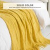 LumiSyne Knitted Blanket with Tassel Plain Geometric Pattern Cuddly Blanket