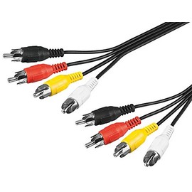 Goobay 33690 Stereo RCA cable 4x RCA - 4 RCA male > 4 RCA male