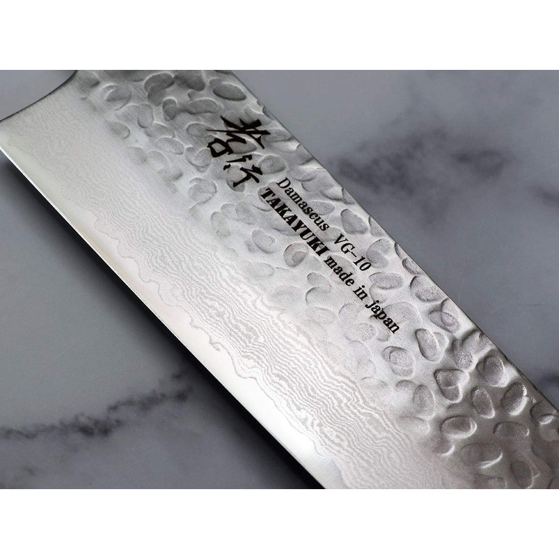 Sakai Takayuki V Gold No. 10 Damascus 33-Layer Hammered Nakiri
