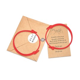 Juego de pulseras magnéticas Tarsus para parejas, votos de amor eterno, regalos de joyería para parejas, mejores amigos., Acero inoxidable Nailon, ágata