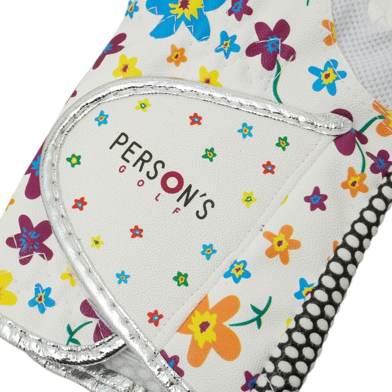 Persons PSGL09WH18 Golf Gloves Women's Both Hands, White, 7.1 inches