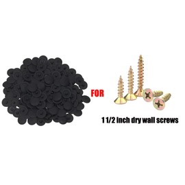 Mini Skater 200Pcs Screw Caps Plastic Self-Tapping Screw Hole Cap Covers for Diameter 7mm Flat Cross Screw Lids Furniture Fittings, (Black)