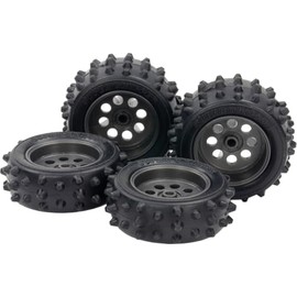Tamiya 15547 Mini 4WD Upgrade Parts Series No.547 EZ Chassis Spike Tire & Wheel Set