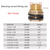 Joywayus 1/2" Female 3/4" Male Soild Brass Water Tank Connector