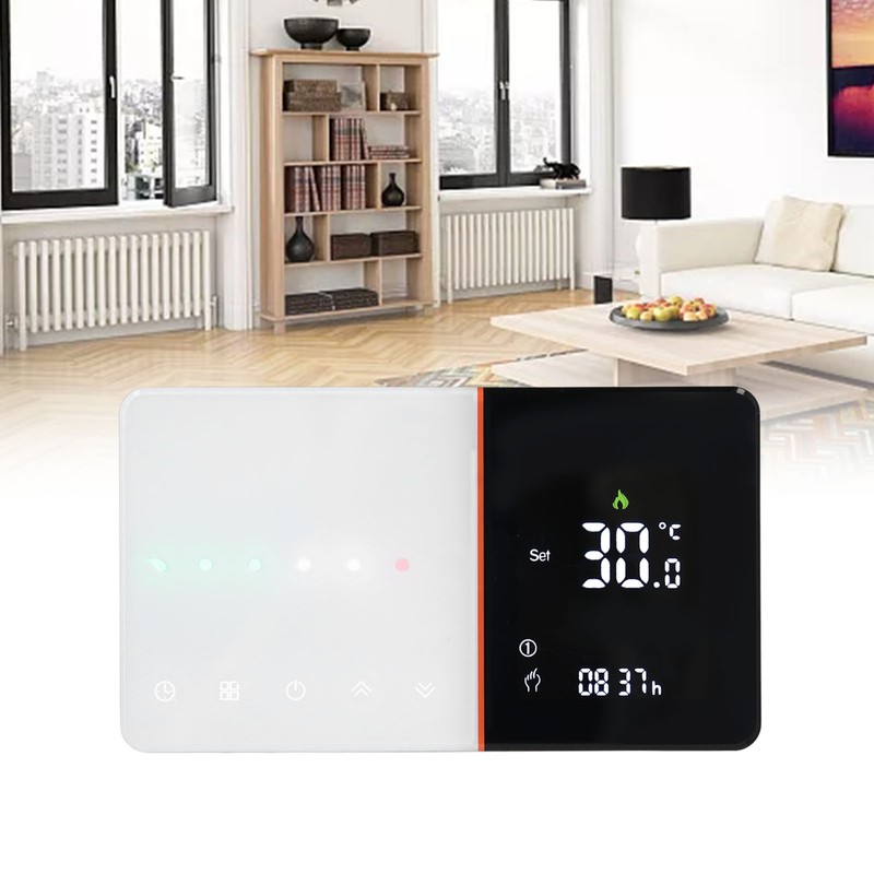 Thermostat with WIFI Voice Control Timed Programmable Slider LCD Negative