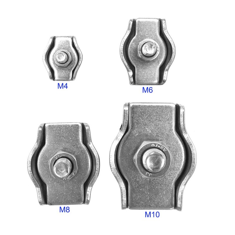 POFET 10 Pack 304 Stainless Steel Bolt Wire Clip, Adjustable