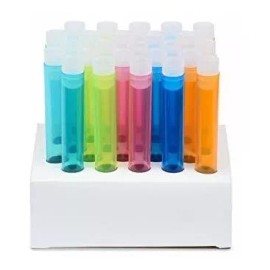 Karter Scientific 16x125mm Surtidos De Plástico Pp Tubos De Ensayo, Tapas De B