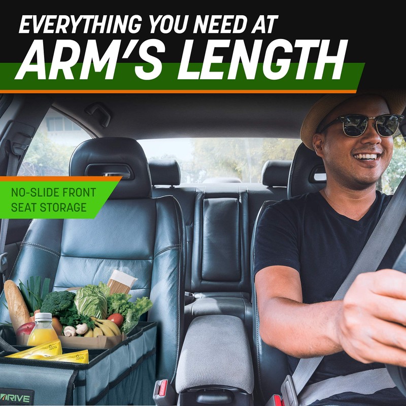 DRIVE - Car Trunk Organizer - Collapsible, Multi-Compartment Automotive SUV