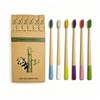Gufiky Bamboo Toothbrushes Soft Bristles 6 Pack - Natural Wooden