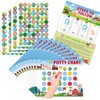 Ecotince 10 Sheets Potty Training Chart for Toddlers, Farm Animal