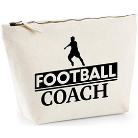Hippowarehouse Football Coach printed make up cosmetic wash bag 18x19x9cm