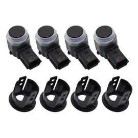 FZJDSD 4 x Parking Reverse Aid Sensor & Retainer Bracket Compatible with Ford F-150 F-250 F-350 F-450 F-550 2016 2017 2018# HC3Z-15K859-A HC3Z15K859A FL3Z-15K859-B FL3Z15K859B HC3T-15K859-EA