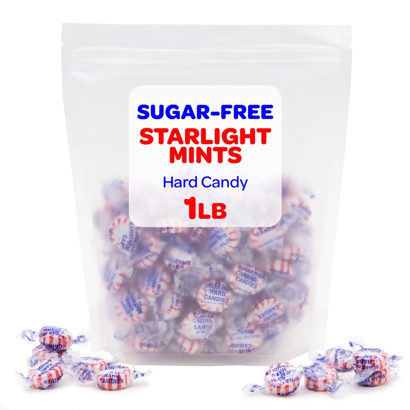 Sugar Free Starlight Mints - 1 Pound Pack (About 90