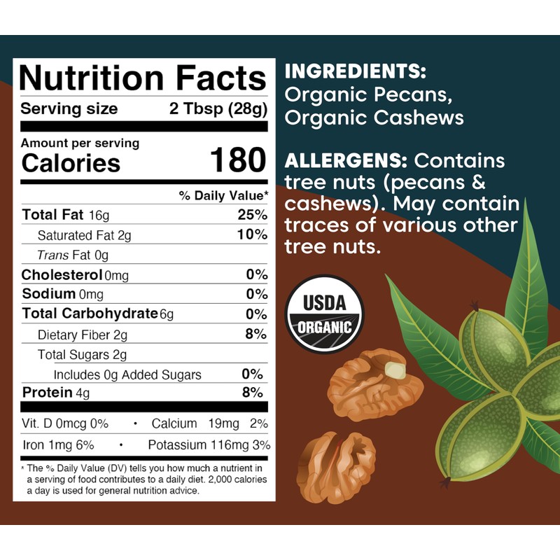 Wilderness Poets, Pecan Butter - Organic, Raw, Bulk Size (64