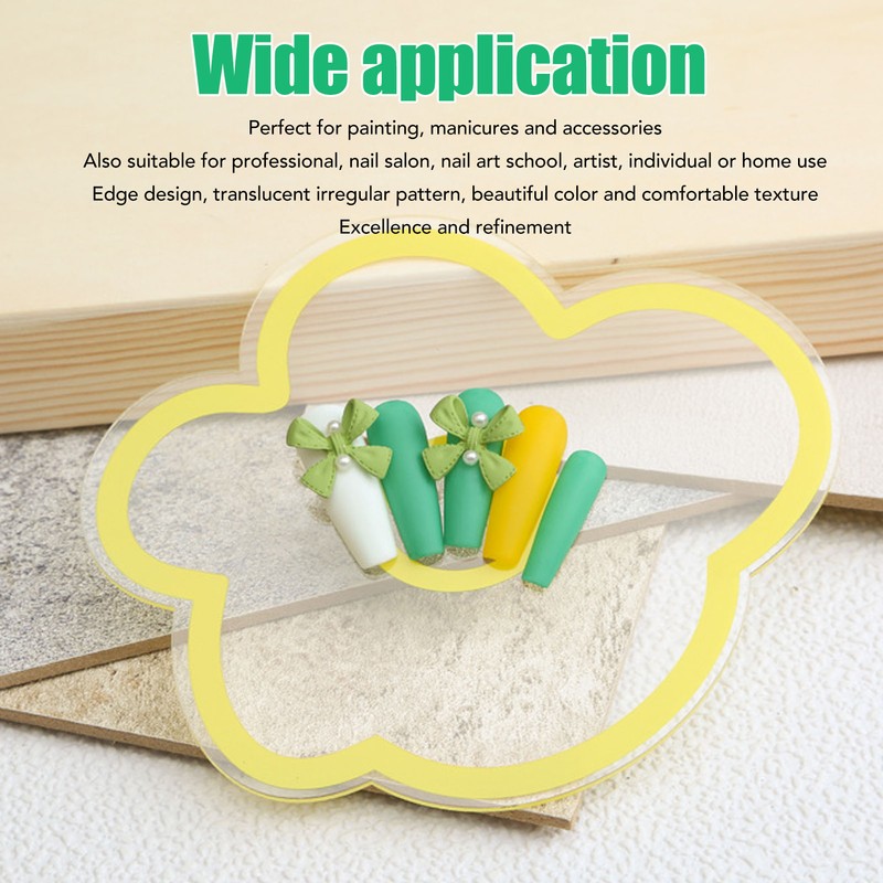 5pcs Nail Art Palette High Transparency Double Sided Thick Flower