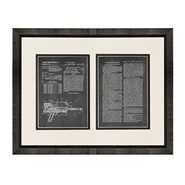 Super Soaker Water Gun Patent Art Chalkboard Print in a Beveled Black Wood Frame with a Double Mat (16" x 20") M10590