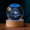 QIANRUNA 3D Galaxy 60mm Crystal Ball Astronomy Universe Gifts 3D