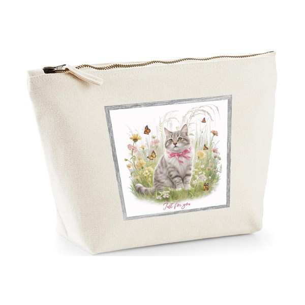Hippowarehouse Tabby Cat in Meadow just for You Printed Make