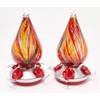 Set of 2 Swirl Glass Hummingbird Feeders by Ultimate Innovations