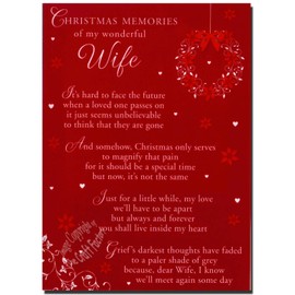 Grave Card - Christmas Memory of my Wonderful Wife - Free Ground Stake - CMX04.