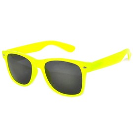 OWL Classic Vintage Smoke Lens Sunglasses Yellow Frame Ladies glow in the dark