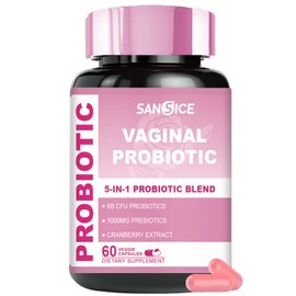Vaginal Probiotics Supplement for Women, 70mg Vaginal Probiotic Blend(6B CFU), Lactobacillus Probiotic & Cranberry Extract for Vaginal Odor- pH Balance, Organic Prebiotic Supplement(60 Capsules)