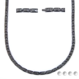[Hachi] Germanium Necklace, Men's, Black, Hematite, Magnetic Necklace, Germanium Jewelry, 20.3 inches (51.5 cm), Germanium Necklace, Germanium Necklace