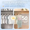 SIshynio 30 Pack Baby Hangers for Closet, Adjustable Space Saving