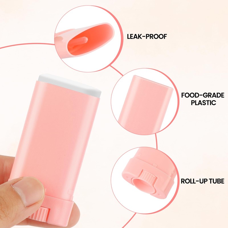 50-Pack Empty Deodorant Containers for Homemade - 0.5 oz/15ml Oval