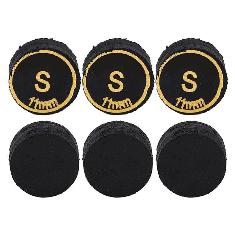 6PCS Billiard Cue Tips PU Multiple Layer Pool Cue Tips