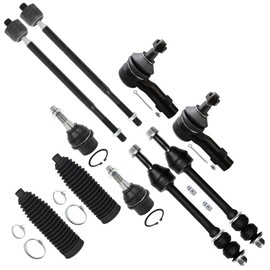 SCITOO 10pcs Front Suspension Kit Outer Inner Tie Rod End w/Steering Boot fit 2013-2018 for Ram 1500 2019 for Ram 1500 Classic Lower Ball Joint Sway Bar Link