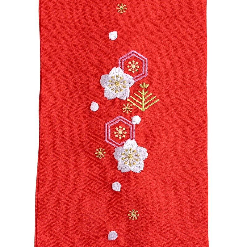 Kyoetsu Shichi-Go-San Half Collar, Embroidered, For Kids, 4 Pieces, For