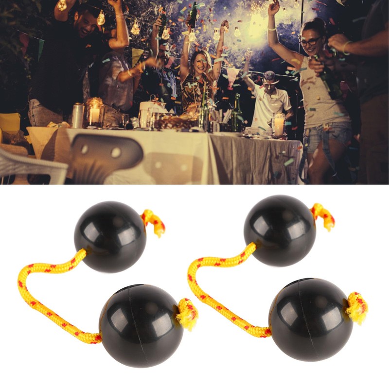 2pcs African Rhythm Ball Black Rhythm Shaker Rattle Ball for