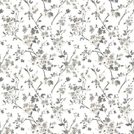 Chesapeake Glinda Black Floral Trail Wallpaper