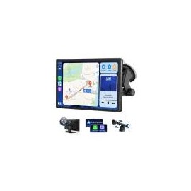 HERILARY Universal 10.26” Screen Car Radio Multimedia WIFI Video Player Wireless Carplay Screen Camera Wireless Carplay Android auto Ai Screen Dash Cam Dual Len Video Recorder with 64G memory card - Color: 9inch-2.5K