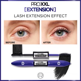 L'Oréal Paris Mascara, Salon Lashes, Extension Effect, Long-lasting, No Clumping or Smudging, Pro XXL Extension, Black