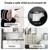 WUSJCOF 4 Locks with 1 Key Baby Safety Magnetic Cabinet