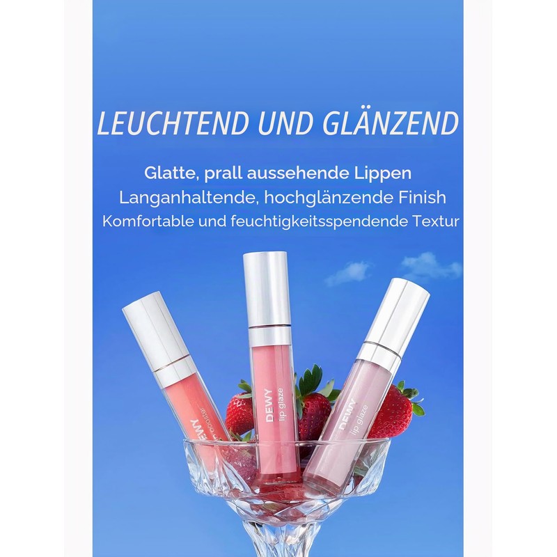 Flormar Dewy Lip Glaze - Shiny Lip Gloss with Moisturising
