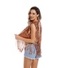Sequin Fringe Jackets Golden Tassel Vest Women 70s Hippie Sparkly